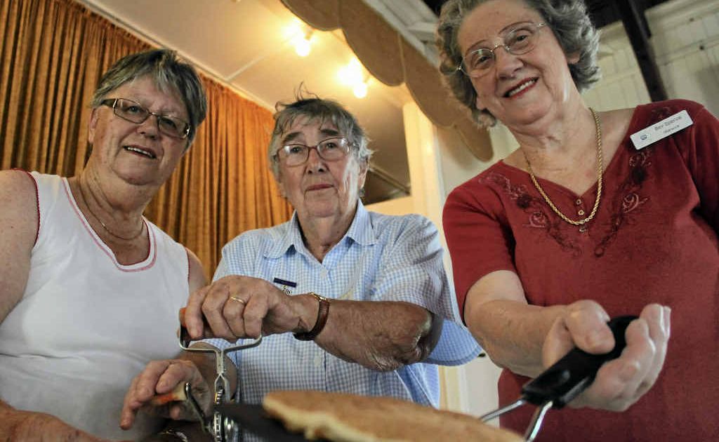 Gloria Brady, Rose McFarlane and Bev Spence prepare for Shrove Tuesday. Gloria Brady, Rose McFarlane and Bev Spence prepare for Shrove Tuesday.